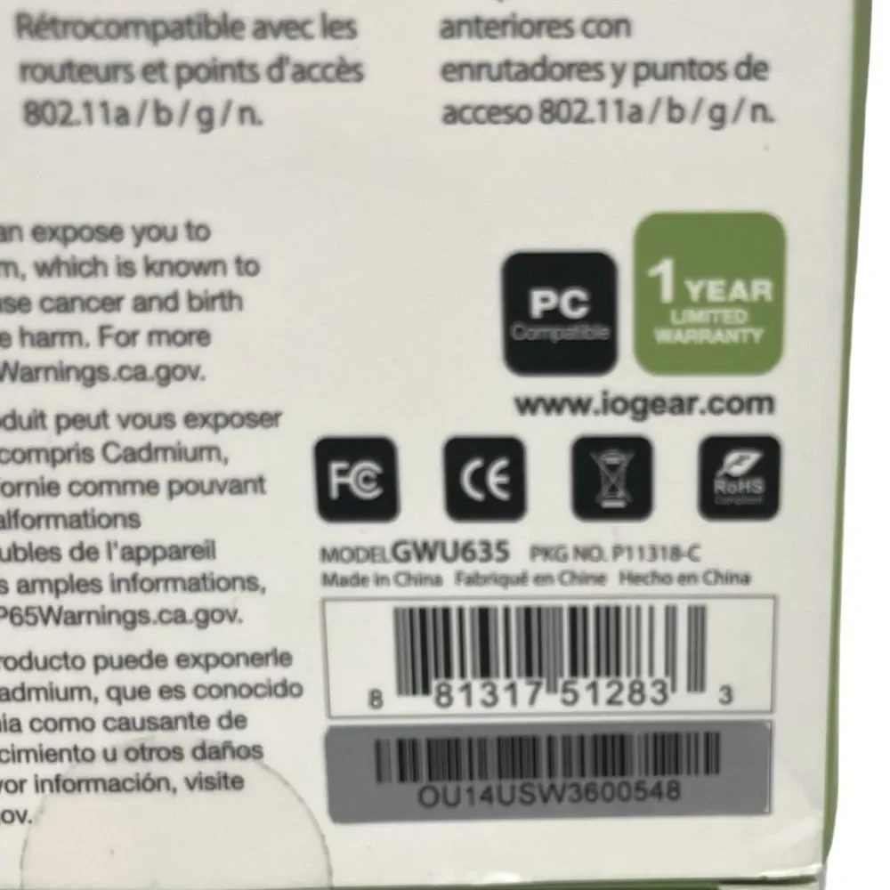 IOGear AC650 Wireless Dual-Band USB Mini Adapter - Picture 2 of 4